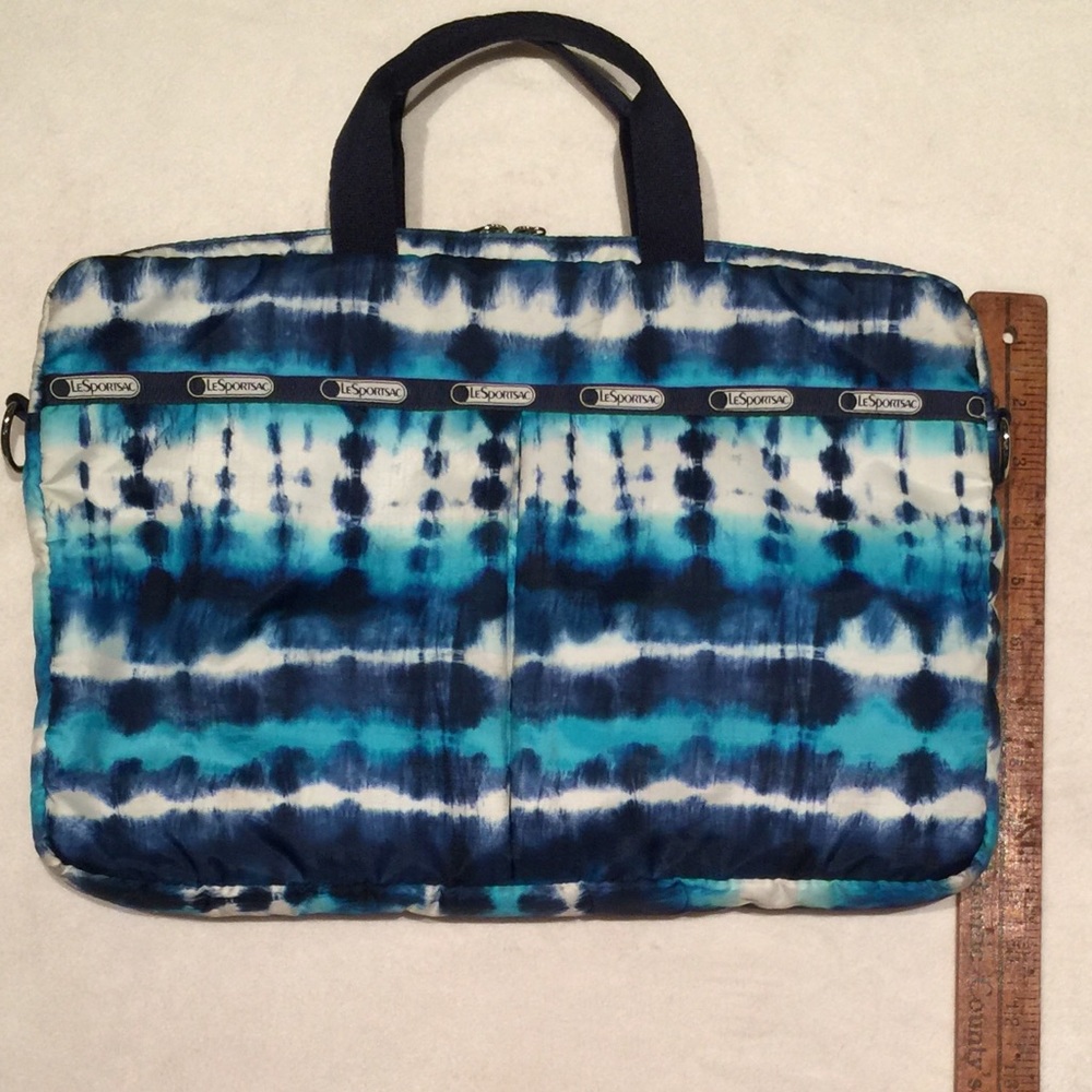 Lesportsac Blue Tie Dye laptop bag, 15 x 10